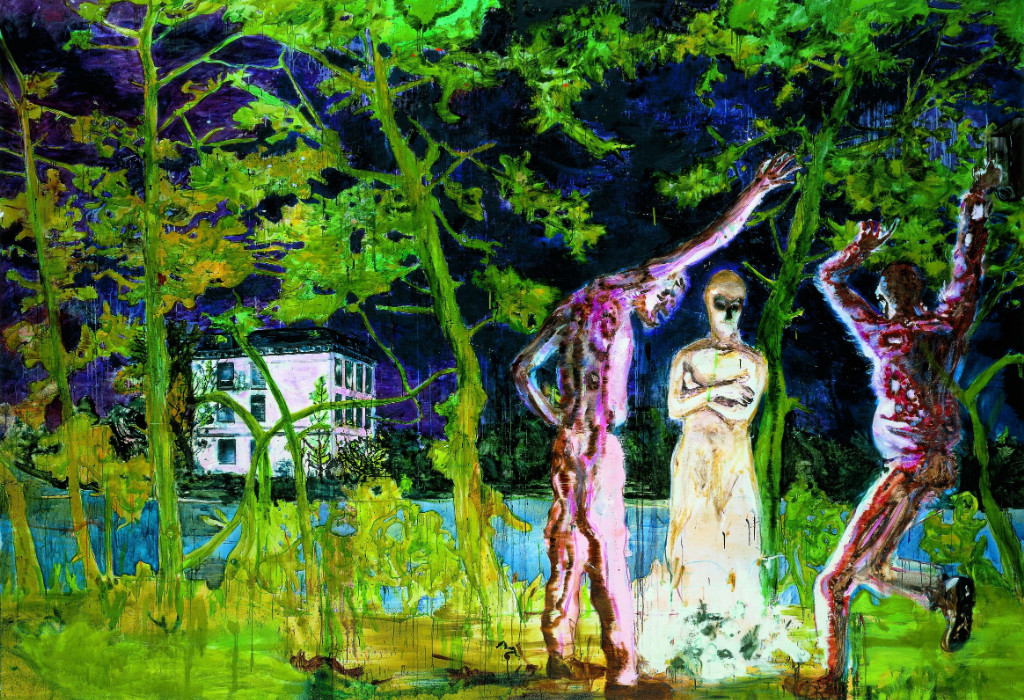 Daniel Richter, Billard um halbzehn, 2001, Lackfarbe, Öl auf Leinwand, 260 x 375 cm, Kunsthalle zu Kiel © VG Bild-Kunst, Bonn 2026, Foto: Foto-Renard, Kiel